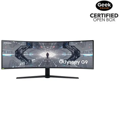 Open Box - Samsung Odyssey G9 49" DQHD 240Hz 1ms GTG Curved VA LED G-Sync Gaming Monitor - White