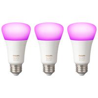 Philips Hue A19 Smart Bluetooth LED Light Bulbs - 3 Pack - White & Colour Ambiance - Only at Best Buy