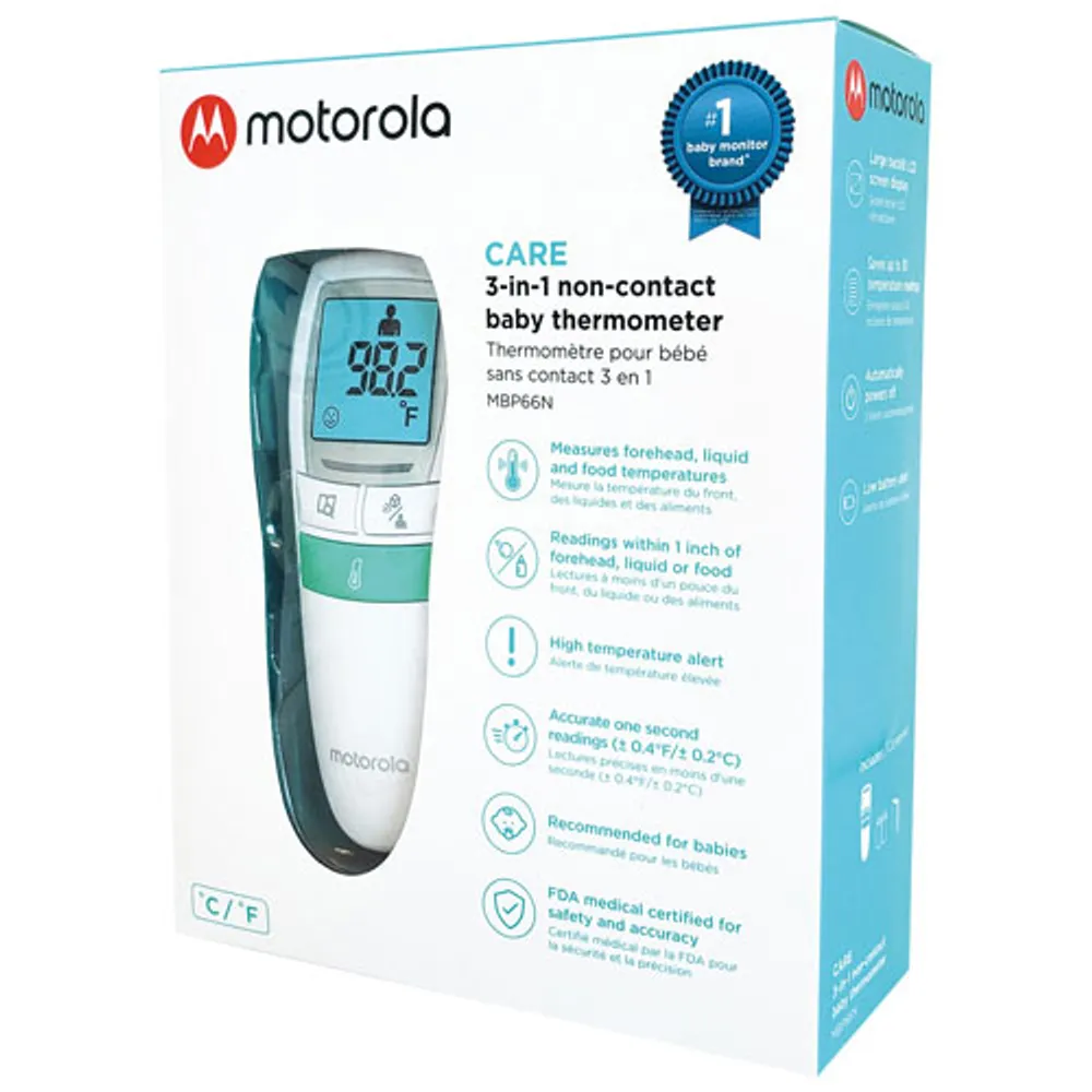 Motorola CARE Non-Contact Forehead, Liquid & Food Baby Thermometer