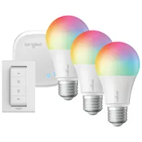 Sengled A19 Smart LED Light Bulb Starter Kit - 3 Pack - Multi-Colour