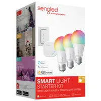 Sengled A19 Smart LED Light Bulb Starter Kit - 3 Pack - Multi-Colour