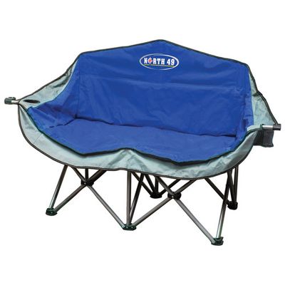 North 49 Deluxe Folding Camping Loveseat - Royal Blue