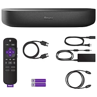 Lecteur multimédia en continu Roku Streambar 4K avec télécommande