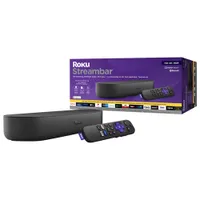 Lecteur multimédia en continu Roku Streambar 4K avec télécommande