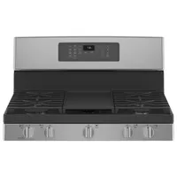 GE 30" 5.0 Cu. Ft. Fan Convection 5-Burner Freestanding Gas Air Fry Range (JCGB735SPSS) - Stainless