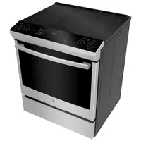 GE Profile 30" 5.3 Cu. Ft. True Convection 5-Element Slide-In Induction Range (PCHS920YMFS) - Stainless