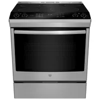 GE Profile 30" 5.3 Cu. Ft. True Convection 5-Element Slide-In Induction Range (PCHS920YMFS) - Stainless