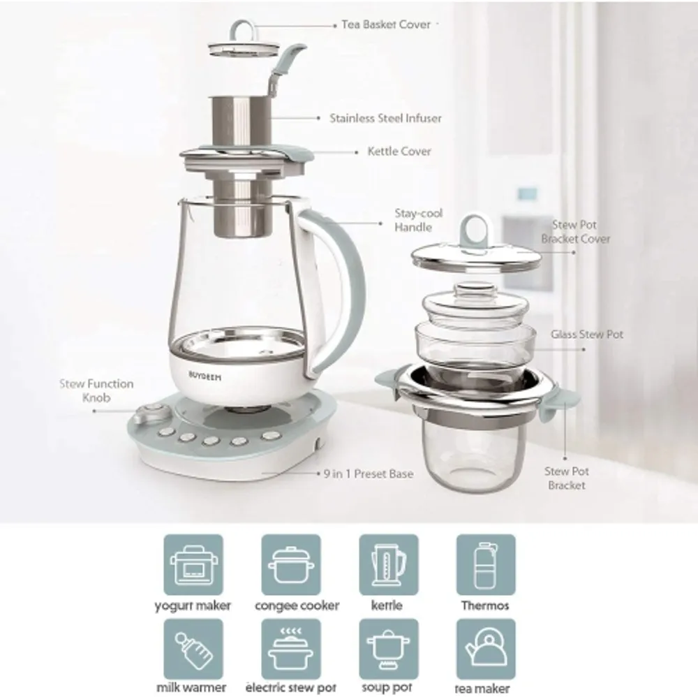 Buydeem Stainless Steel Health Pot K2973 Health-Care Beverage Tea Maker  Kettle