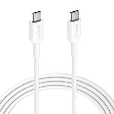 Anker PowerLine II 1.8m (6 ft.) USB-C/USB-C 2.0 Cable (A8482S21-5) - White