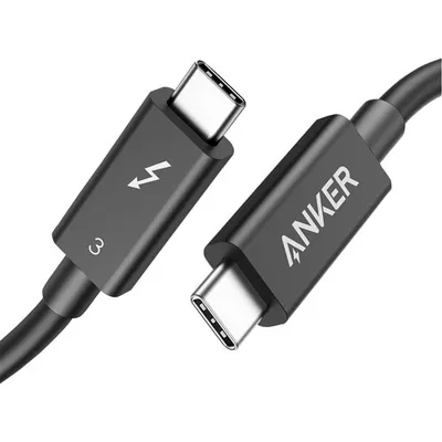 Anker 0.7m (2.3 ft.) USB-C/USB-C ThunderBolt 3.0 Cable (A8858H11-5)