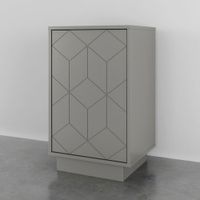 Nexera Geometric Modern 1-Door Nightstand