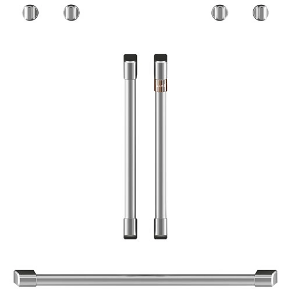 Café 7-Piece Wall Oven Handle & Knob Kit (CXWDFHKPMSS) - Brushed Stainless