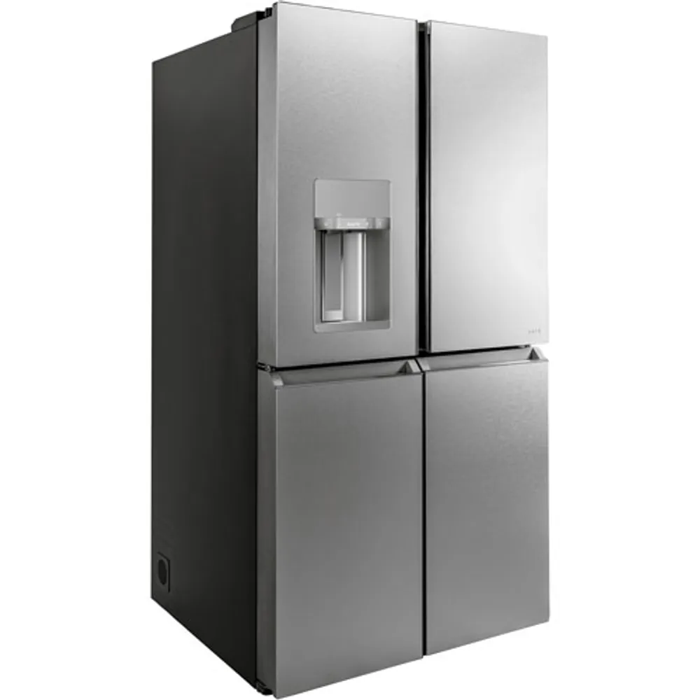 Cafe 36" 27.6 Cu.Ft. French Door Refrigerator w/ Water & Ice Dispenser (CQE28DM5NS5) -Platinum Glass