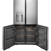 Cafe 36" 27.6 Cu.Ft. French Door Refrigerator w/ Water & Ice Dispenser (CQE28DM5NS5) -Platinum Glass