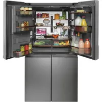 Cafe 36" 27.6 Cu.Ft. French Door Refrigerator w/ Water & Ice Dispenser (CQE28DM5NS5) -Platinum Glass