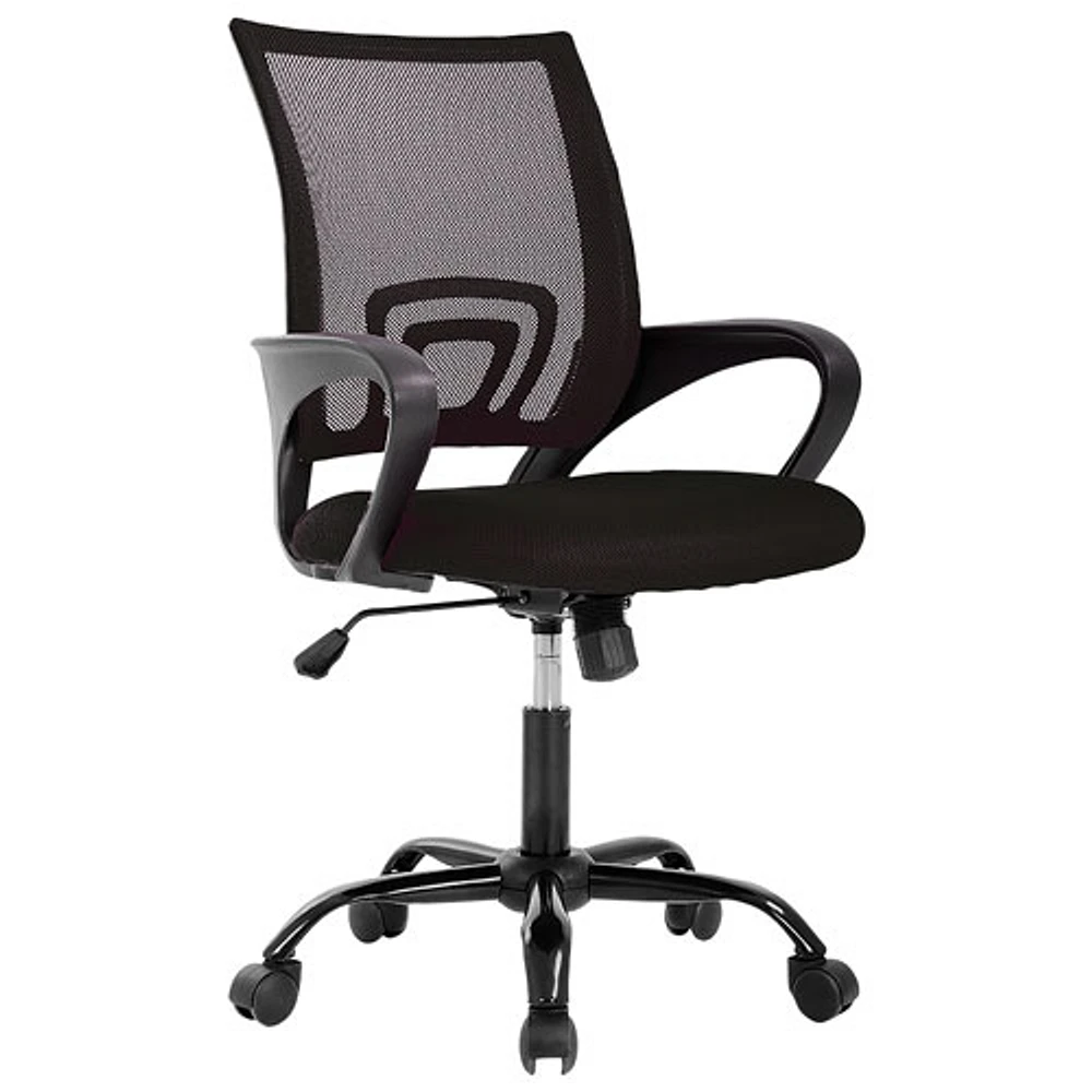 TygerClaw Ergonomic Mid-Back Mesh Executive Chair - Black