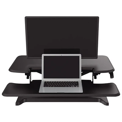 TygerClaw 35"W Ergonomic Sit-Stand Desk Riser - Black