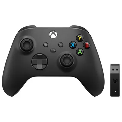 Xbox Wireless Controller (2020) with Wireless Adapter - Carbon Black