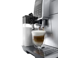 Machine à espresso automatique Dinamica de De'Longhi avec moussoir à lait LatteCrema - Inox