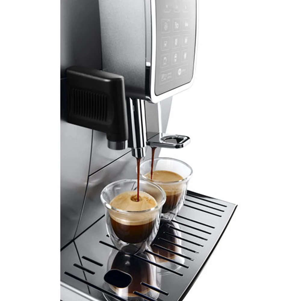 Machine à espresso automatique Dinamica de De'Longhi avec moussoir à lait LatteCrema - Inox