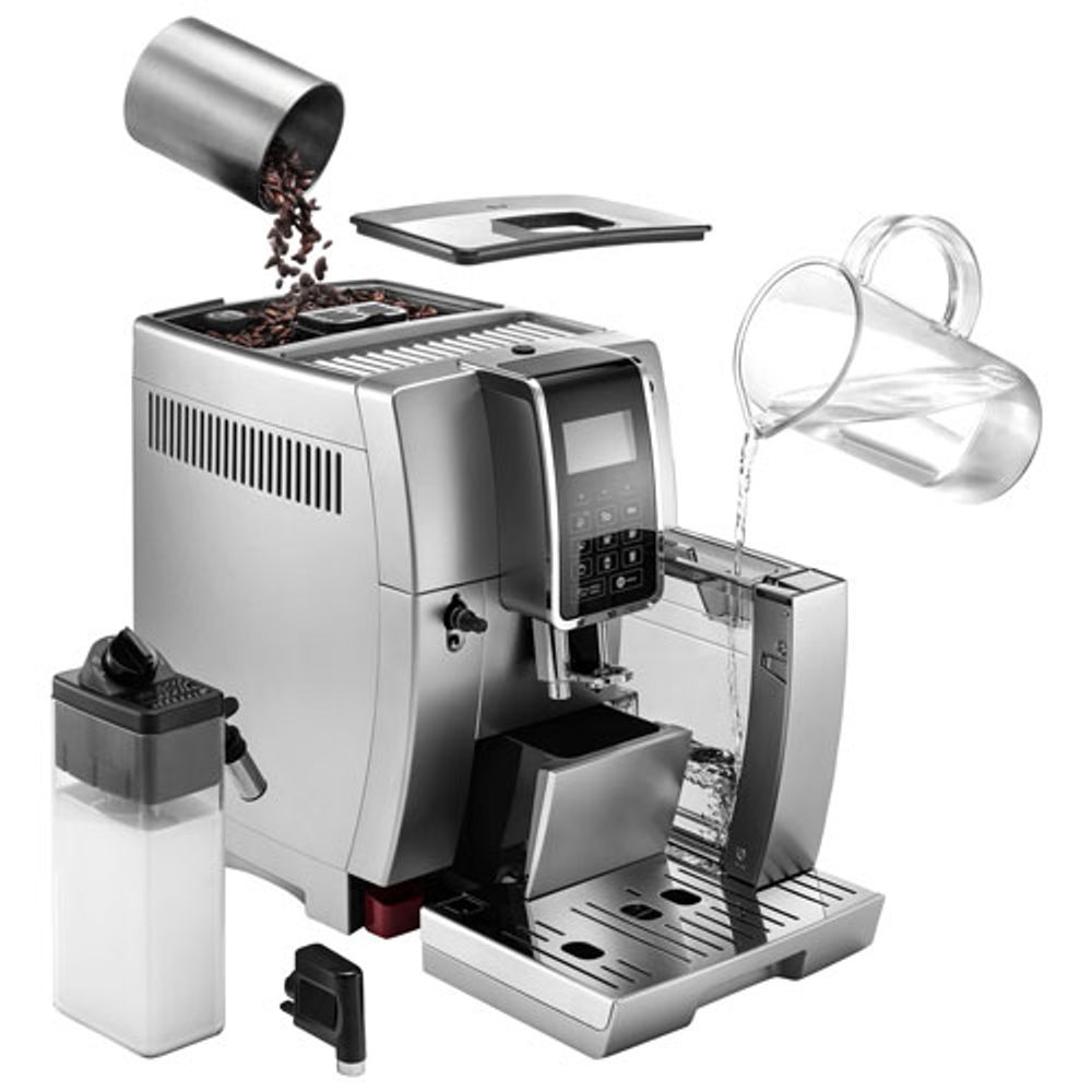 De'Longhi Dinamica Automatic Espresso Machine with LatteCrema Milk Frother - Stainless Steel