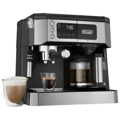De'Longhi All-in-One Combination Coffee and Espresso Machine - Black/Stainless Steel