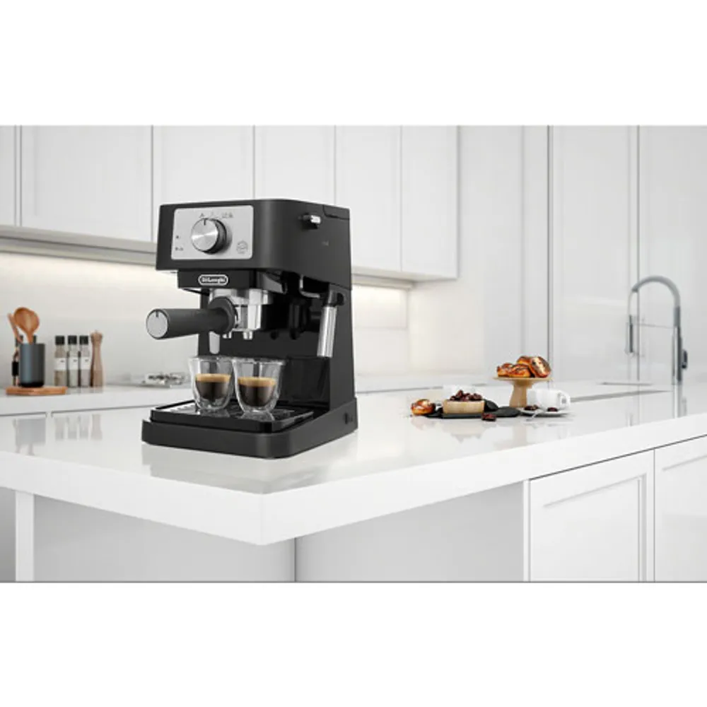 De'Longhi Stilosa Manual Espresso Machine - Black/Stainless Steel