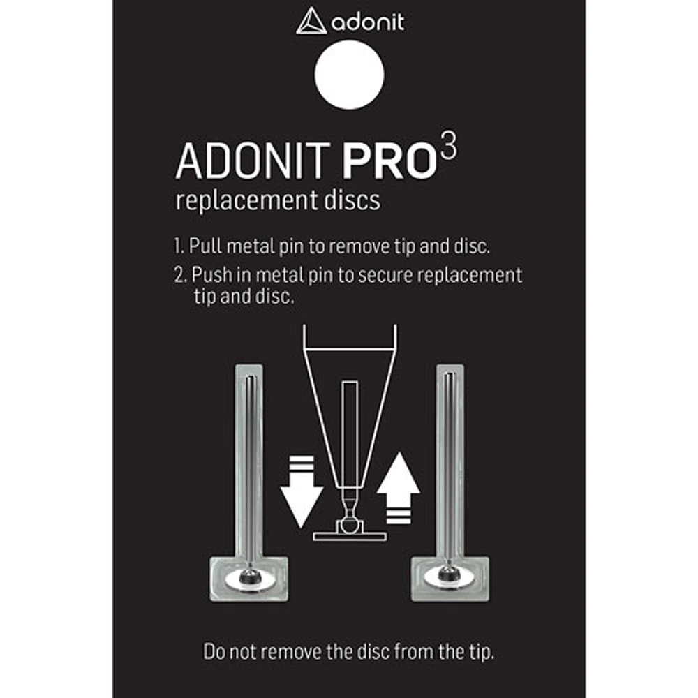 Adonit Replacement Discs and Rod Kit for Adonit Pro 3 and Adonit Mini 4 Stylus - 2-Pack