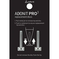 Adonit Replacement Discs and Rod Kit for Adonit Pro 3 and Adonit Mini 4 Stylus - 2-Pack