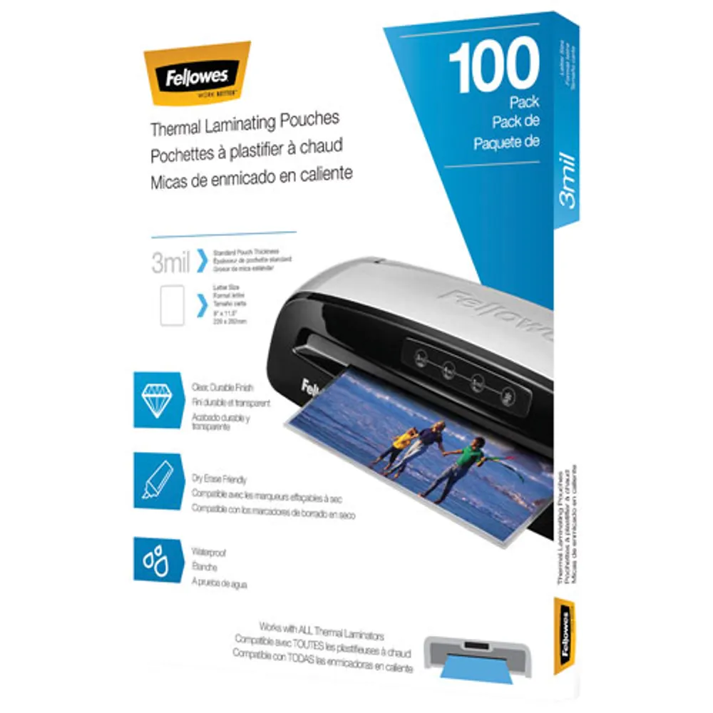 Fellowes Halo 125 12.5" Laminator with Restaurant Pouch Starter Kit