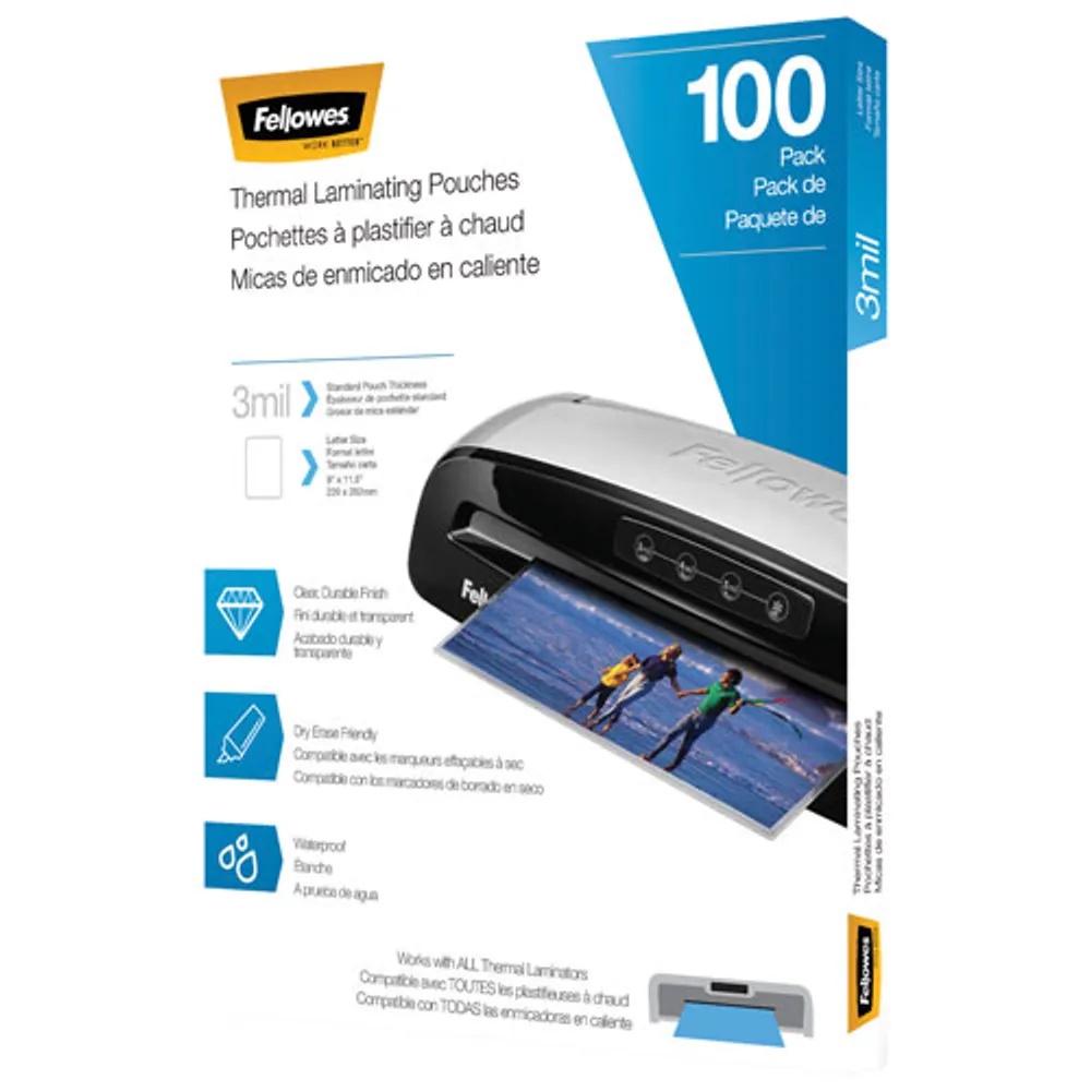 Fellowes Halo 95 9.5" Laminator with Fitness Pouch Starter Kit