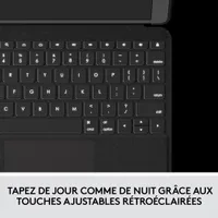 Étui-clavier Folio Touch de Logitech pour iPad Air de 11 po (M2), iPad Air (5e/4e gén.) avec pavé tactile - Gris