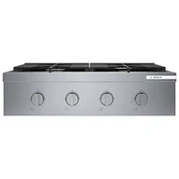 Surface de cuisson à gaz de 30 po à 4 brûleurs de Bosch (RGM8058UC) - Acier inoxydable