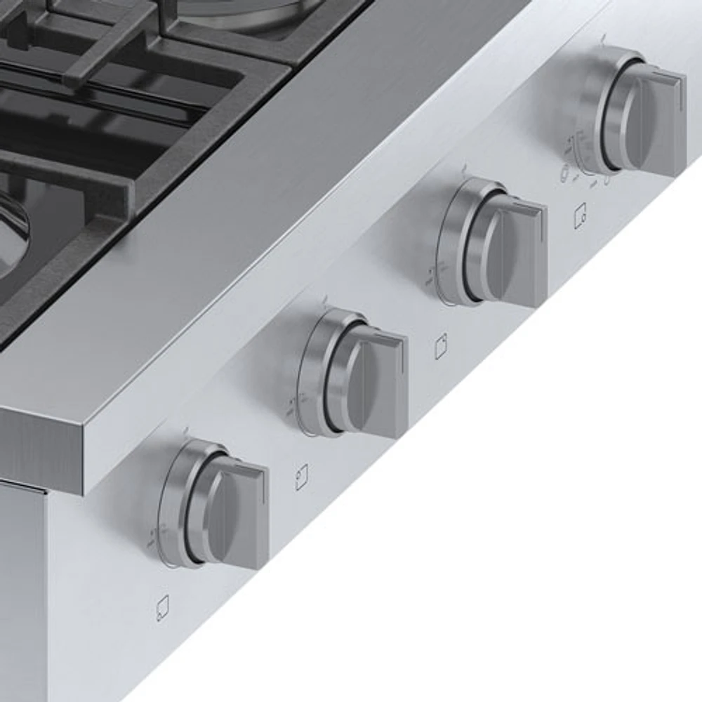 Surface de cuisson à gaz de 30 po à 4 brûleurs de Bosch (RGM8058UC) - Acier inoxydable