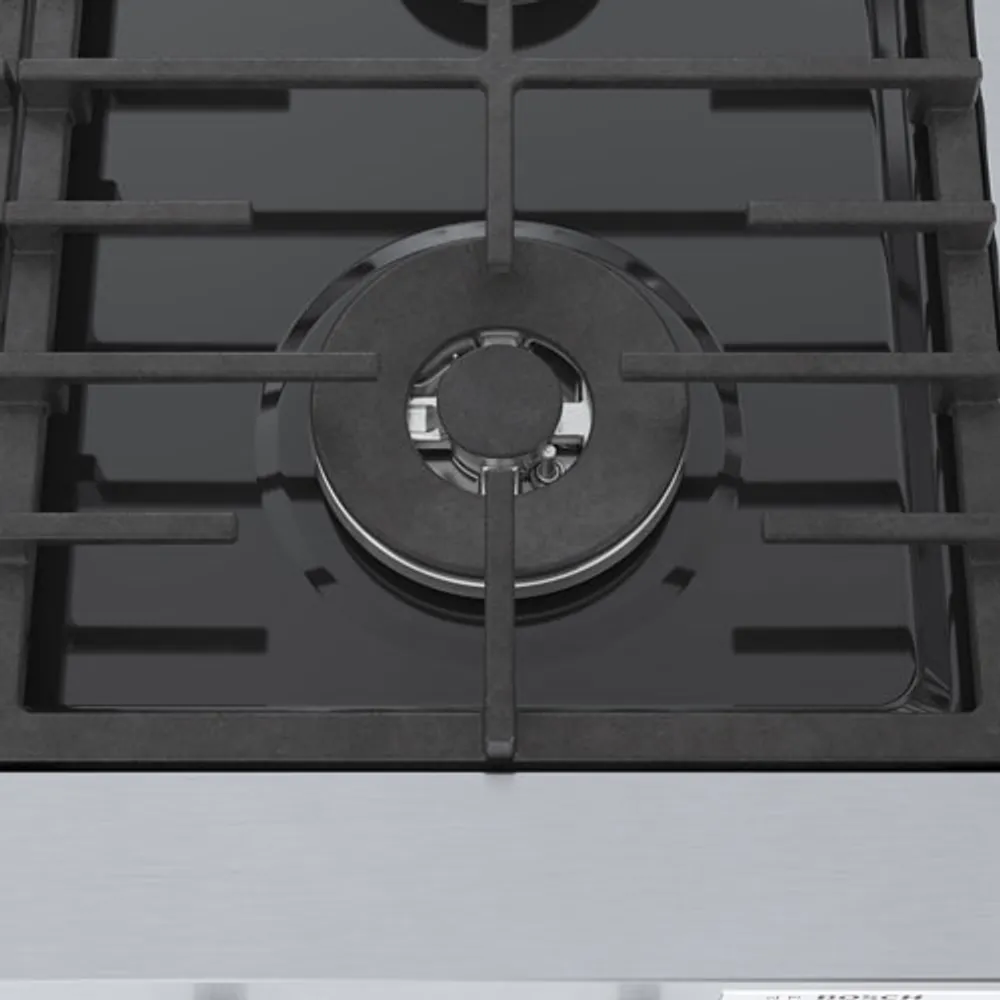 Surface de cuisson à gaz de 30 po à 4 brûleurs de Bosch (RGM8058UC) - Acier inoxydable