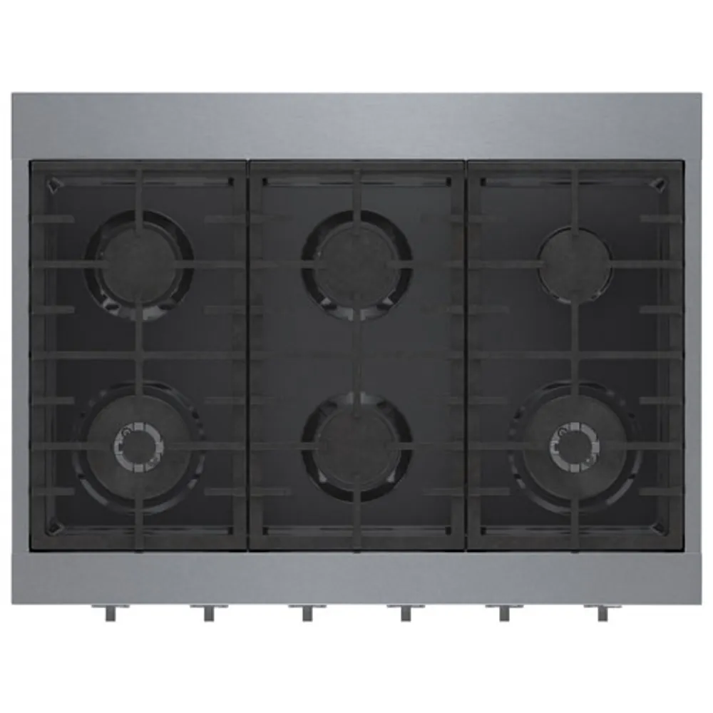 Surface de cuisson à gaz de 36 po à 6 brûleurs de Bosch (RGM8658UC) - Acier inoxydable