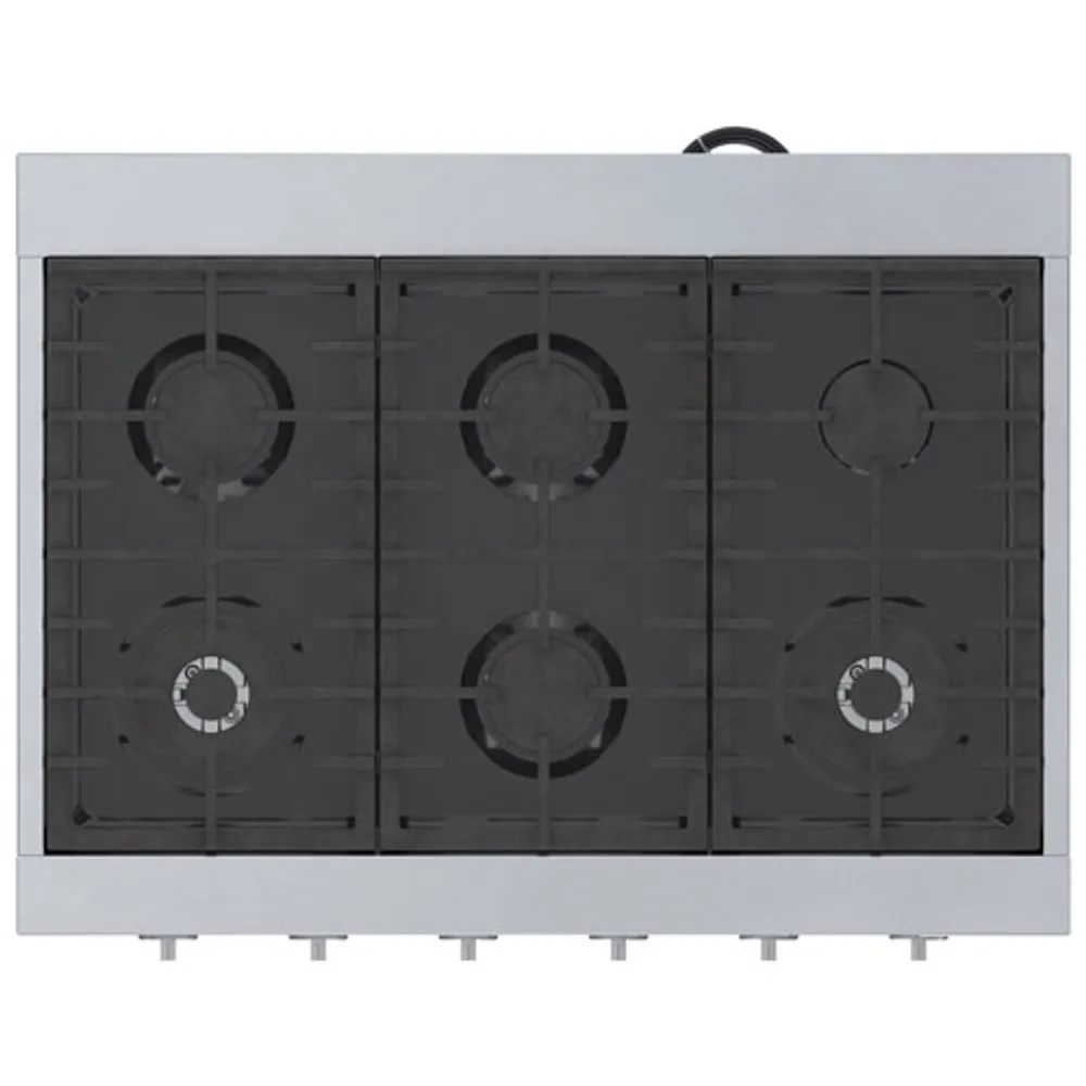 Surface de cuisson à gaz de 36 po à 6 brûleurs de Bosch (RGM8658UC) - Acier inoxydable