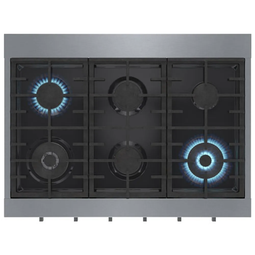 Surface de cuisson à gaz de 36 po à 6 brûleurs de Bosch (RGM8658UC) - Acier inoxydable