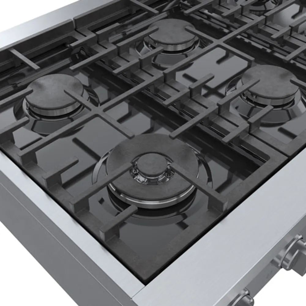 Surface de cuisson à gaz de 36 po à 6 brûleurs de Bosch (RGM8658UC) - Acier inoxydable