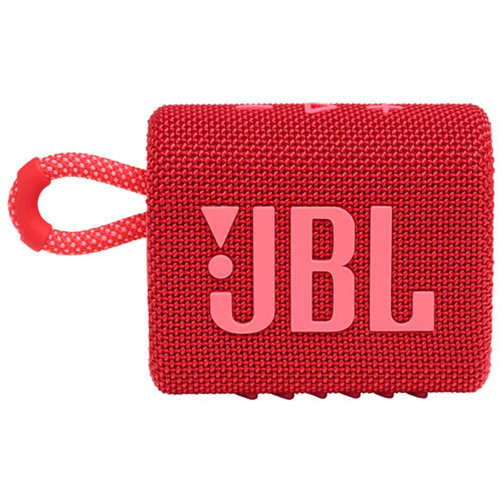 Haut-parleur sans fil Bluetooth étanche GO 3 de JBL - Rouge