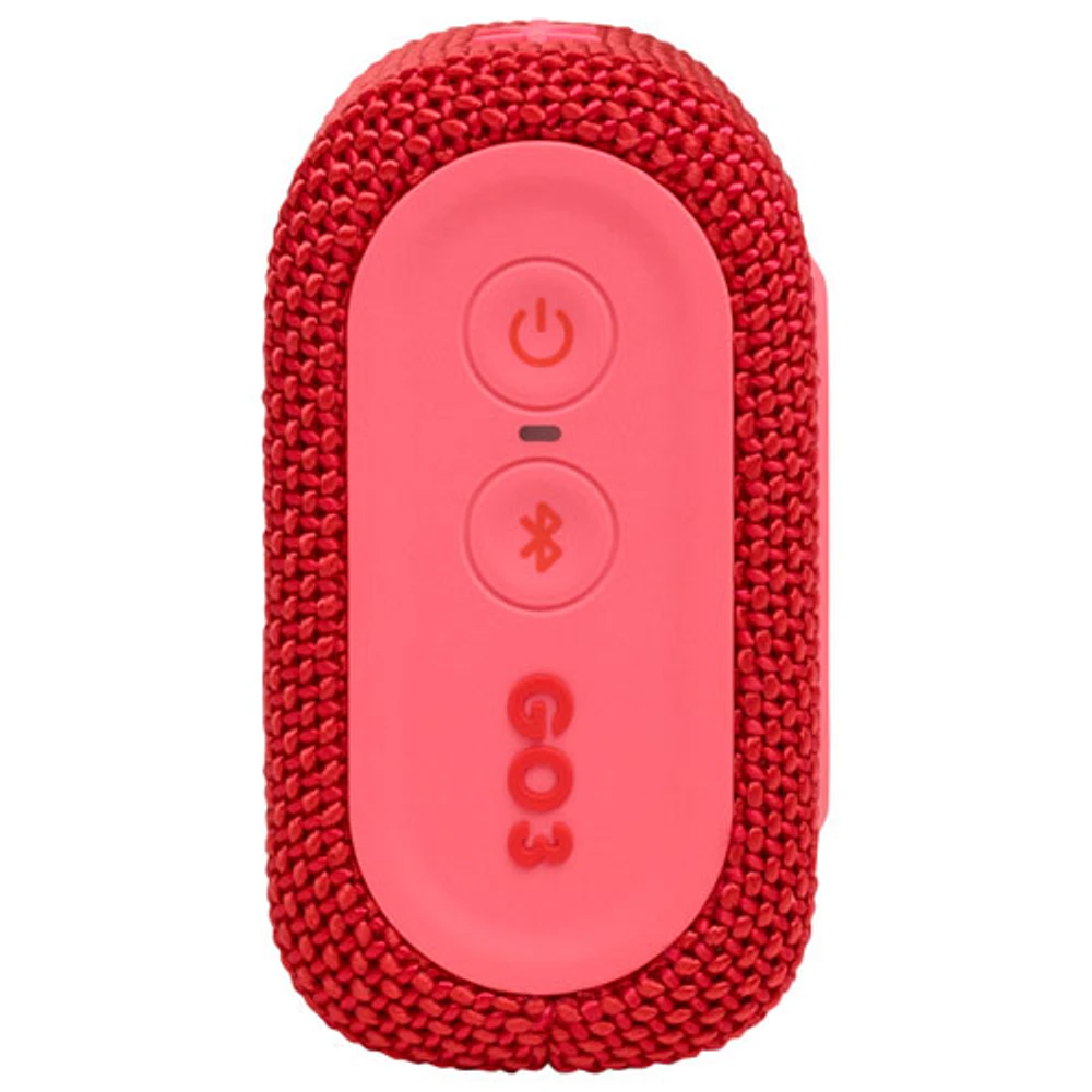 Haut-parleur sans fil Bluetooth étanche GO 3 de JBL - Rouge