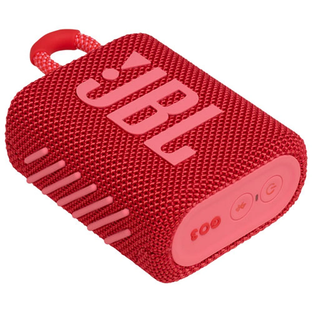 Haut-parleur sans fil Bluetooth étanche GO 3 de JBL - Rouge