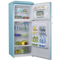 Galanz Retro 24" 10 Cu. Ft. Freestanding Top Freezer Refrigerator (GLR10TBEEFR) - Behop Blue - Only at Best Buy