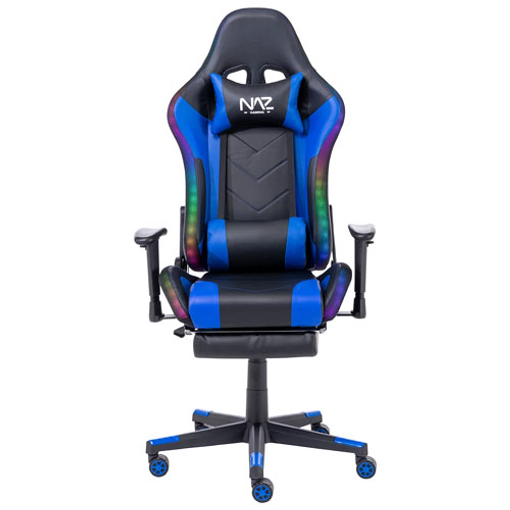 Naz Ultimate Ergonomic Faux Leather RGB Gaming Chair - Blue/Black