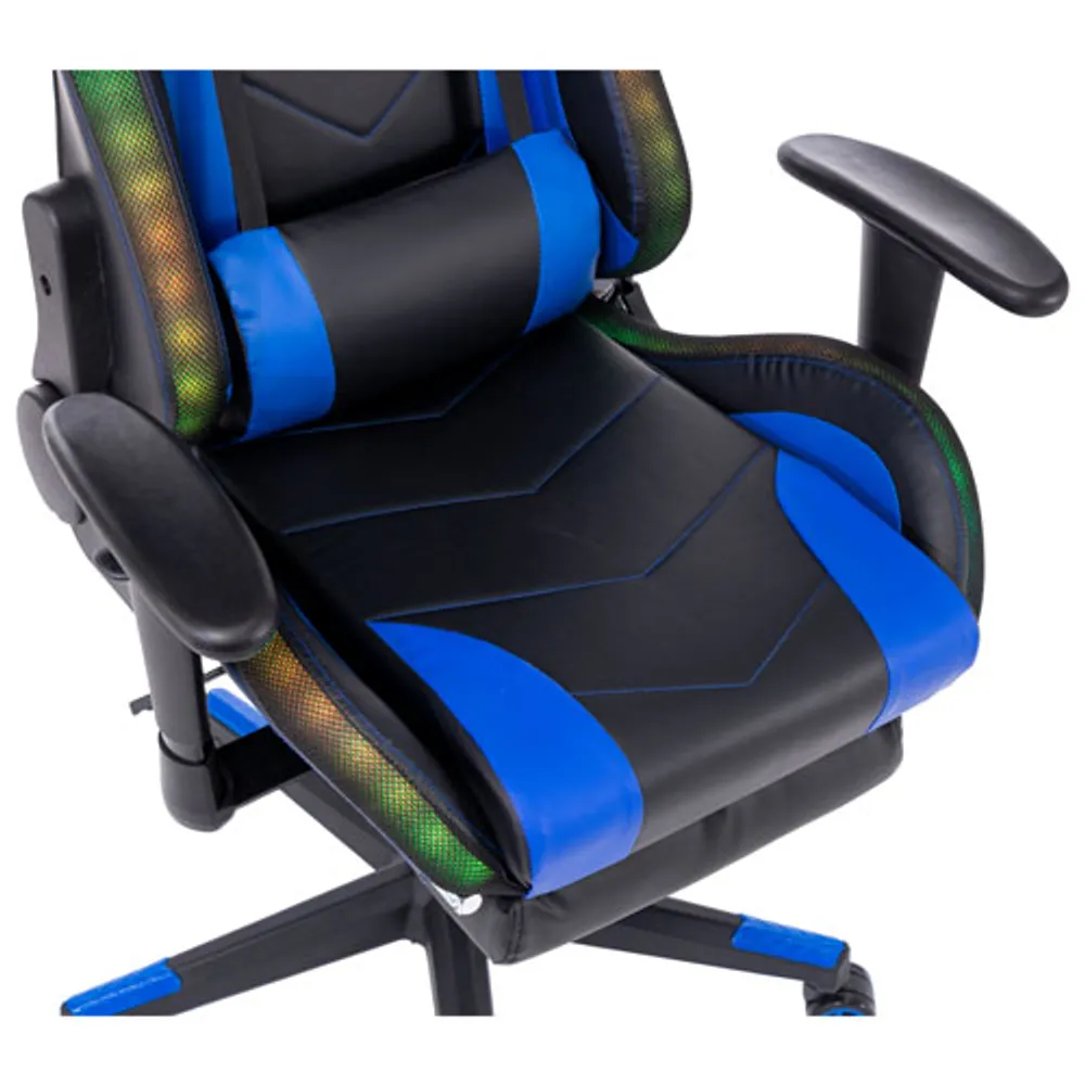 Naz Ultimate Ergonomic Faux Leather RGB Gaming Chair - Blue/Black