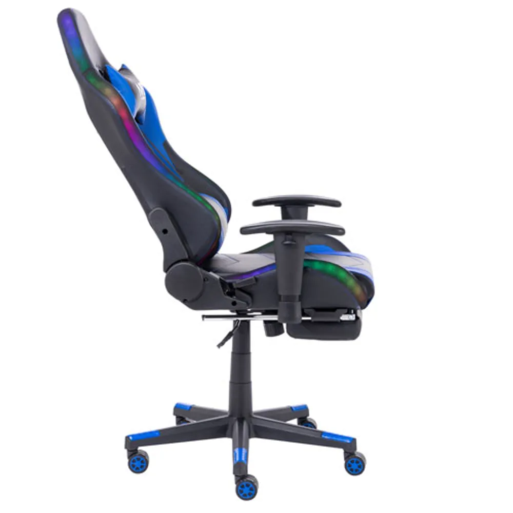 Naz Ultimate Ergonomic Faux Leather RGB Gaming Chair - Blue/Black