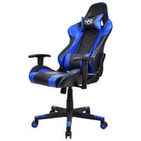 Naz Pro Ergonomic Faux Leather Gaming Chair - Blue/Black