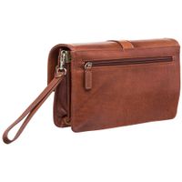 Mancini Arizona Front Organizer Leather Crossbody Bag - Cognac