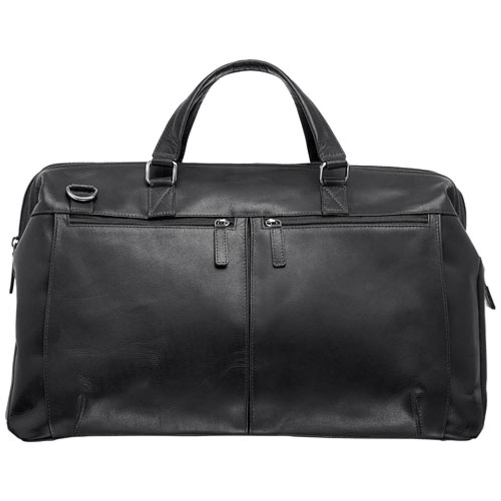 Mancini Buffalo Leather Duffle Bag - Black