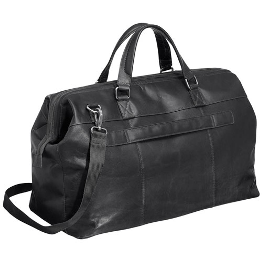 Mancini Buffalo Leather Duffle Bag - Black